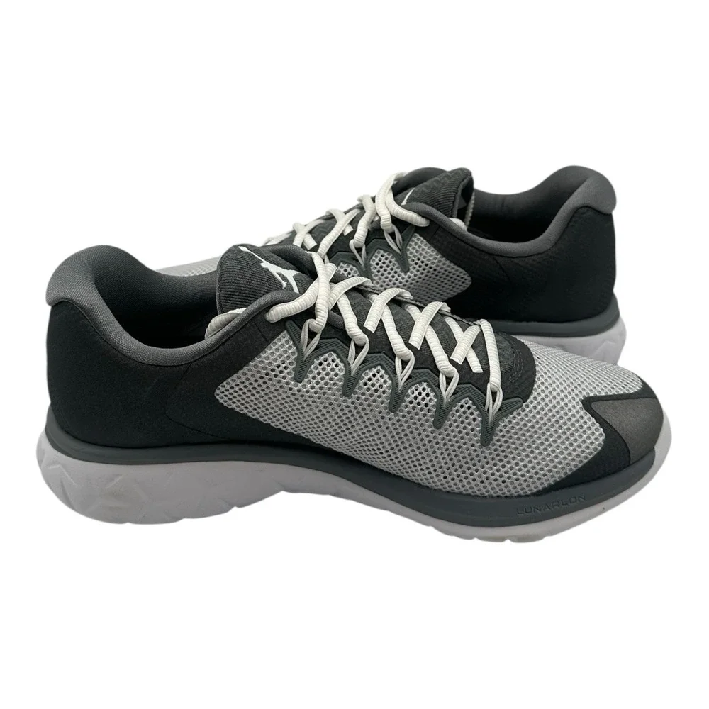 Nike Air Jordan Flight Runner 2 Shoes Mens 8 Cool Grey/White Sneakers 175572-003
